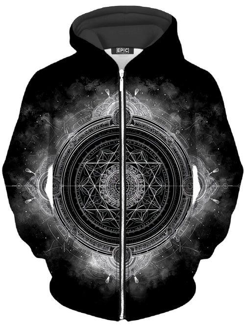 Celestial Gateway Unisex Zip-Up Hoodie iEDM Epic Hoodie