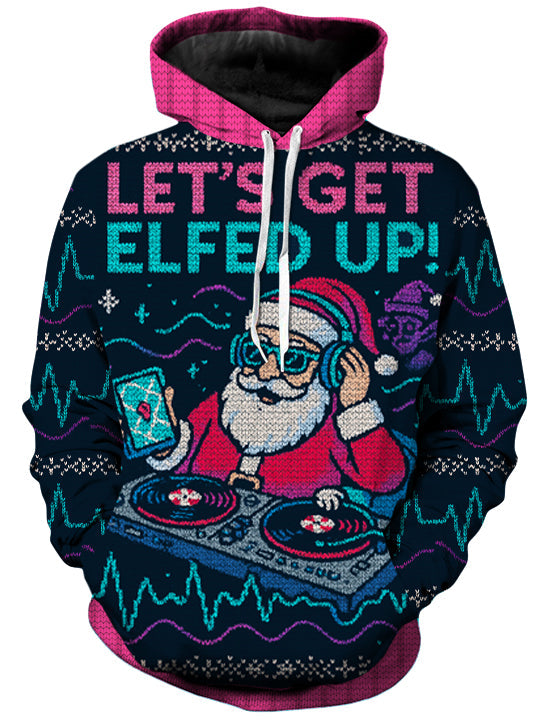 iEDM - Elfed Up Decks Unisex Hoodie (Pink)