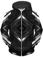 Fractured Core Unisex Zip-Up Hoodie iEDM Epic Hoodie