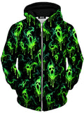 Ghost Drip Unisex Zip-Up Hoodie