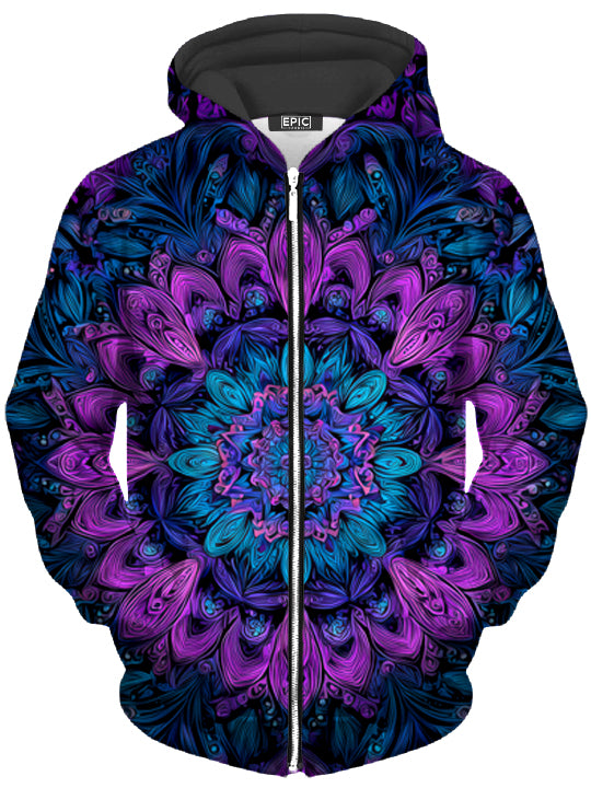 Lotus of Light Unisex Zip-Up Hoodie