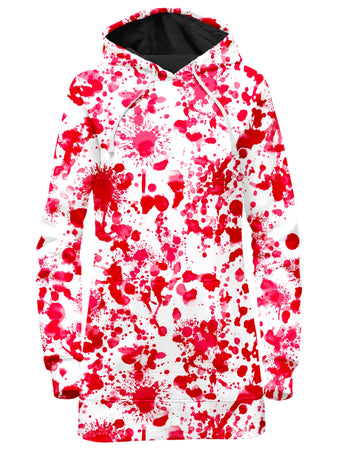 Nakari Studios - White Blood Print Hoodie Dress