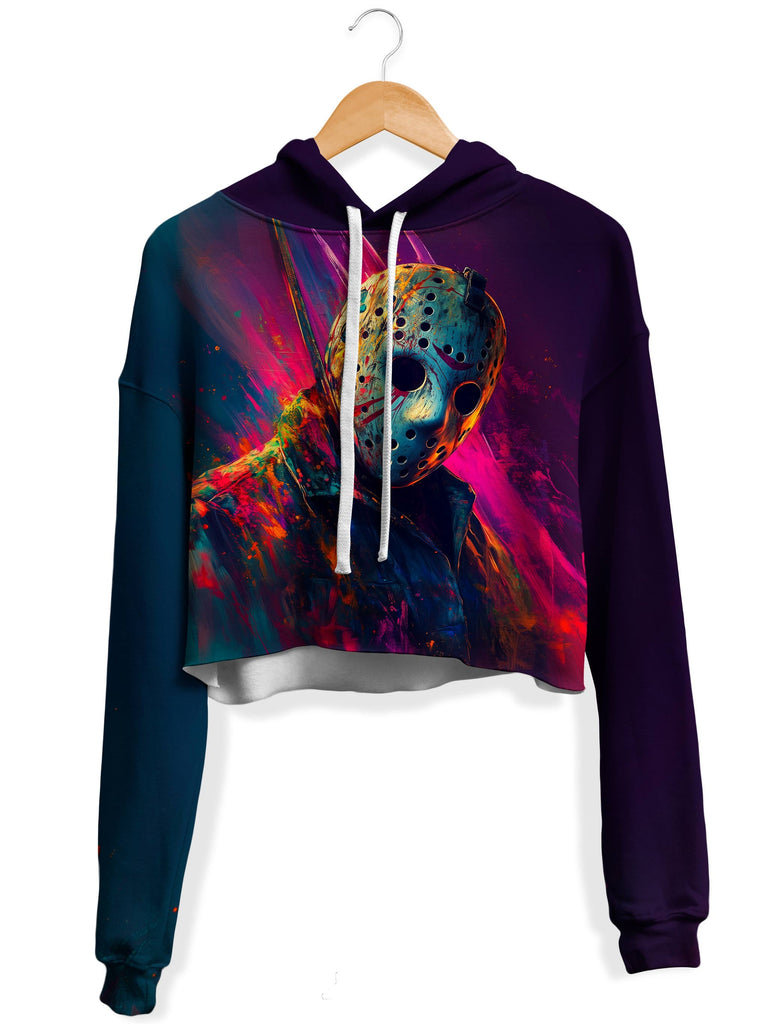 iEDM - Neon Nightmare Fleece Crop Hoodie