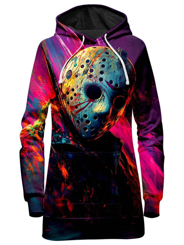 neon zip up dress Neon Hoodie Dress