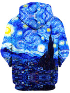 Starry Night Unisex Zip-Up Hoodie On Cue Apparel Epic Hoodie