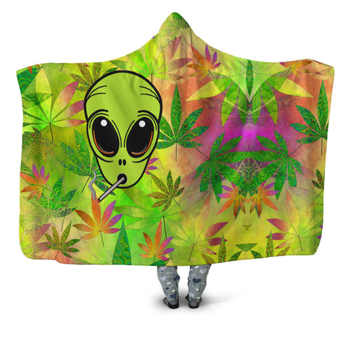 Alien Weed Hooded Blanket Sartoris Art Epic Hoodie