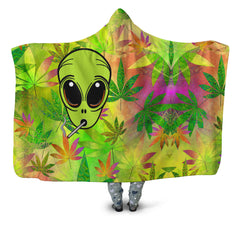 Alien Weed Hooded Blanket