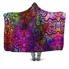 Ornate on Plasma Hooded Blanket