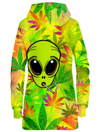 Alien Weed Hoodie Dress Sartoris Art Epic Hoodie