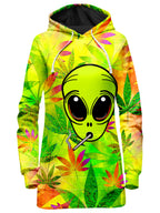 Alien Weed Hoodie Dress Sartoris Art Epic Hoodie