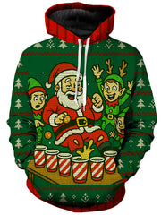 Santa Pong Unisex Hoodie