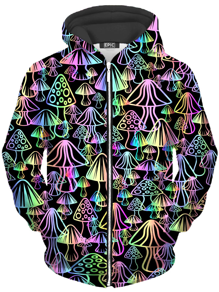 Magic Mushroom Unisex Zip-Up Hoodie