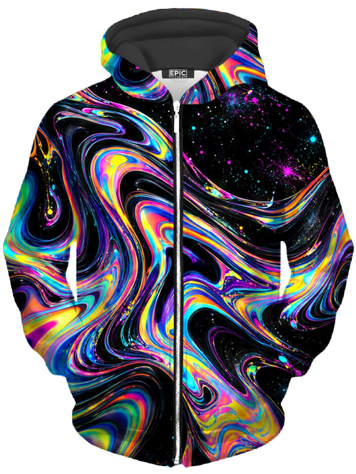 Space Swirl Unisex Zip-Up Hoodie