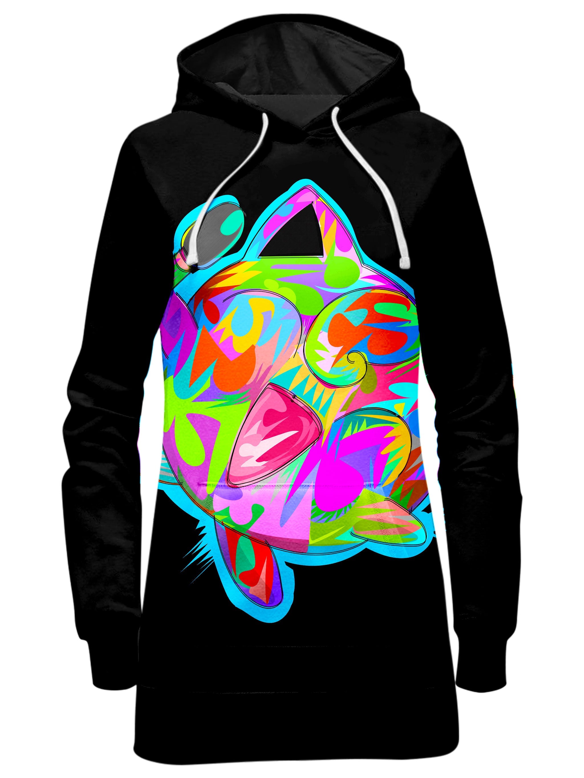 Jiggly Black Hoodie Dress Technodrome Epic Hoodie