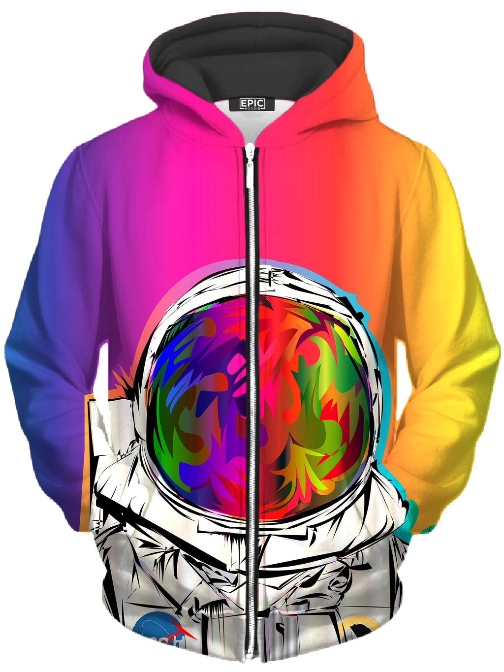 Nasa Drome Unisex Zip-Up Hoodie Technodrome Epic Hoodie