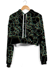 Dodecahedron Madness Glitch Fleece Crop Hoodie