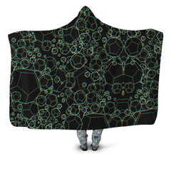 Dodecahedron Madness Glitch Hooded Blanket