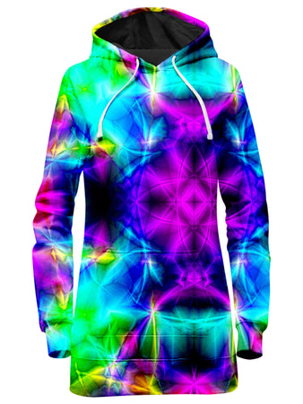 Yantrart Design - Psyched Mixed Dimension Hoodie Dress