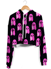 Ghost Clique Fleece Crop Hoodie