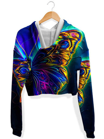 iEDM - Metamorphosis Fleece Crop Hoodie