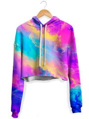 Cloudopia Fleece Crop Hoodie