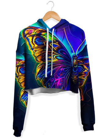 iEDM - Metamorphosis Fleece Crop Hoodie