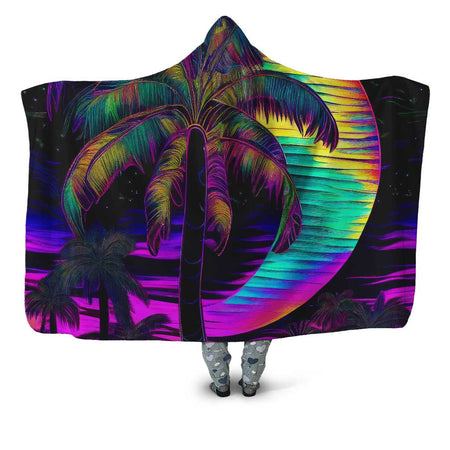 iEDM - Neon Nights Hooded Blanket