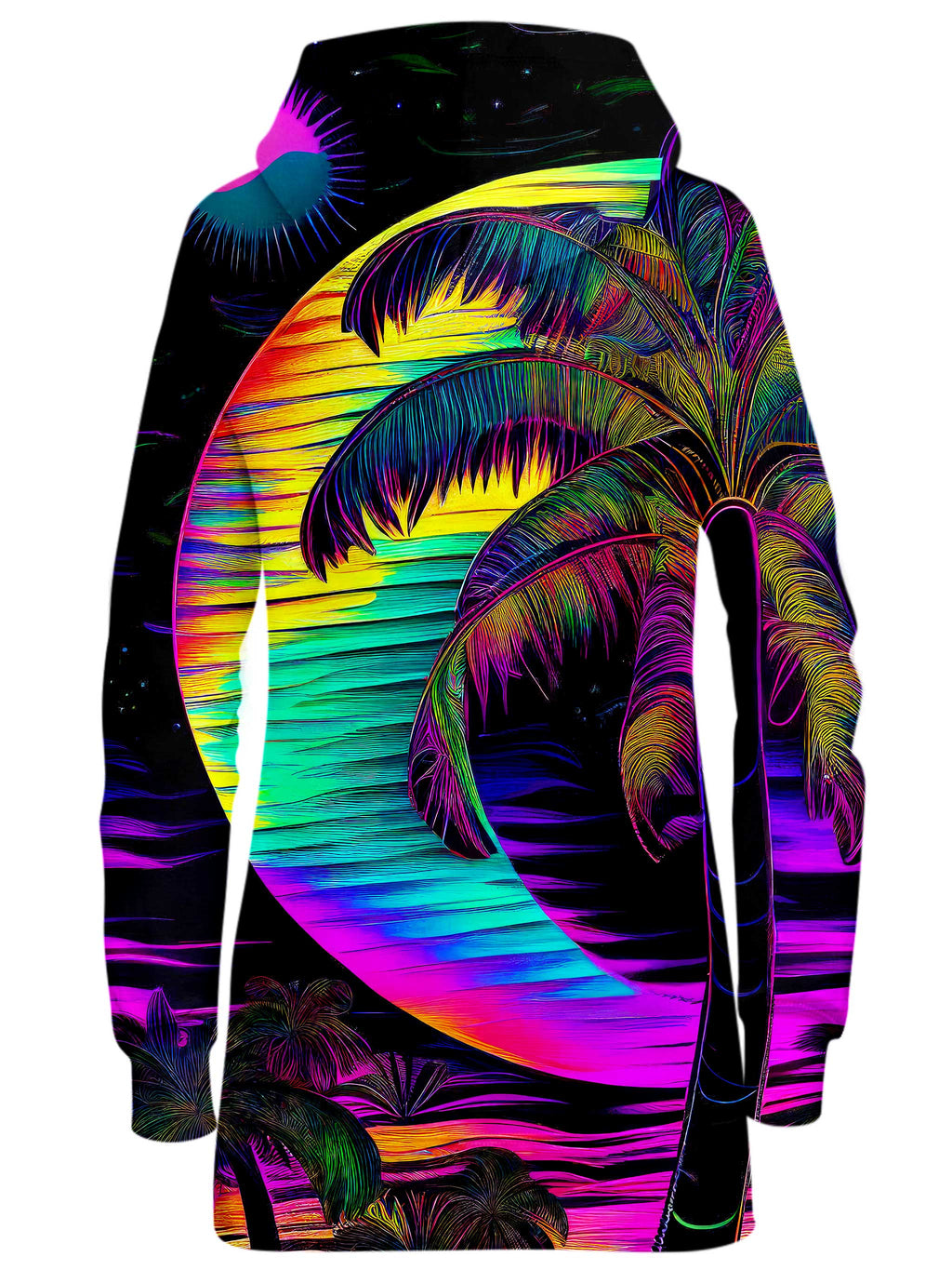 Neon Nights Hoodie Dress