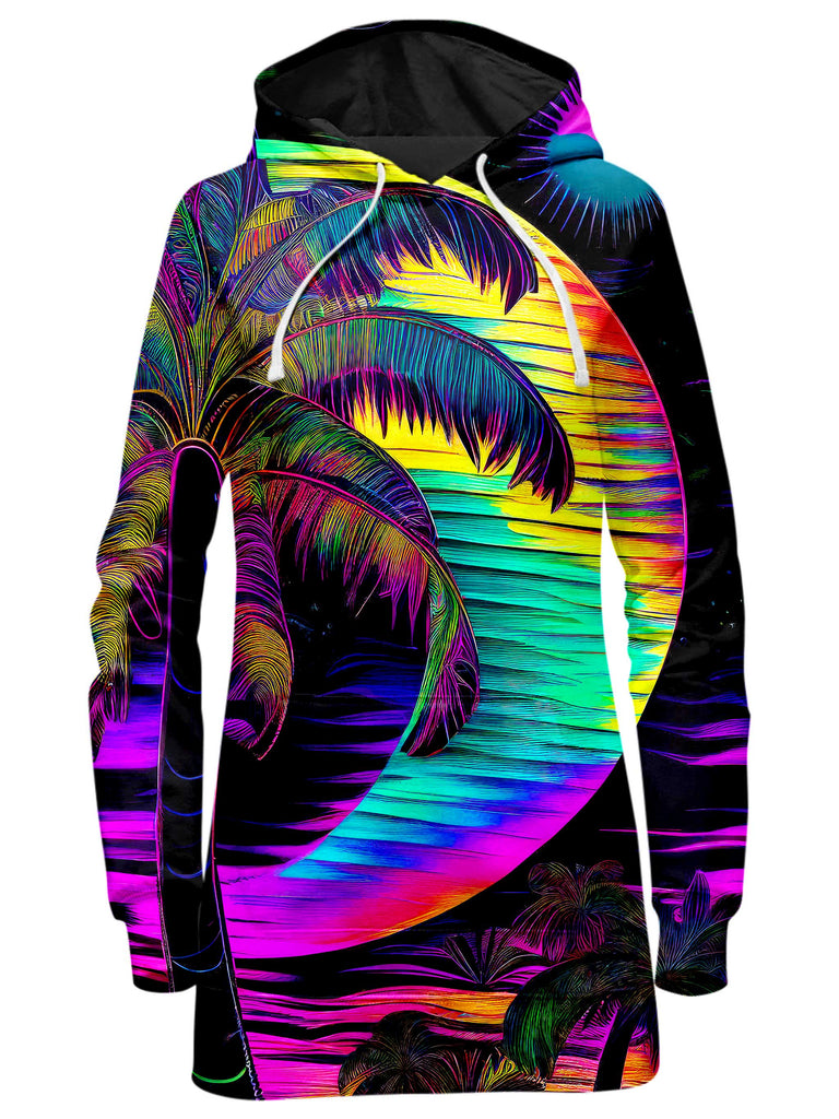 neon hoodie dress Neon animal Hoodie Oversize Dress
