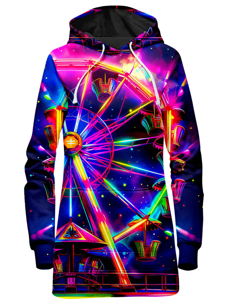 iEDM - Neon Sky Hoodie Dress