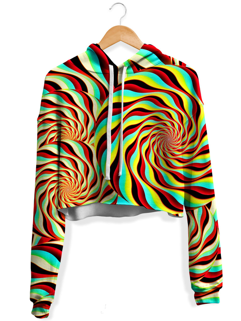 Art Designs Works - Pineal Swirl Fleece Crop Hoodie