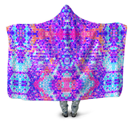 Art Designs Works - Blocks Of Life Hooded Blanket