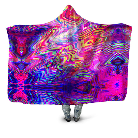 Art Designs Works - Glitch Waves Hooded Blanket
