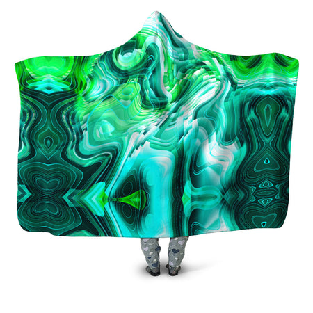 Art Designs Works - Green Schism Hooded Blanket