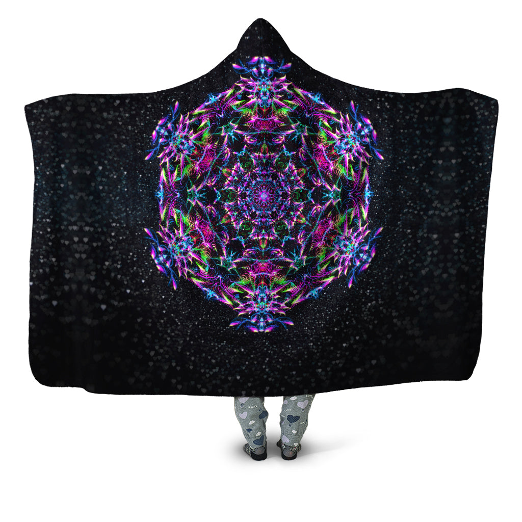 Purp Geometric Hooded Blanket