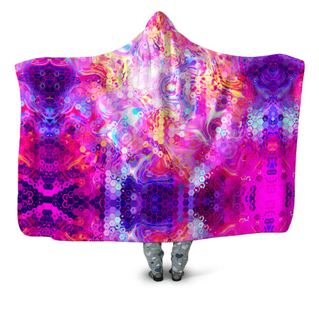 Art Designs Works - Purple Mirage Hooded Blanket