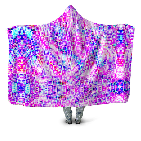 Art Designs Works - Skull Fam Pink Hooded Blanket