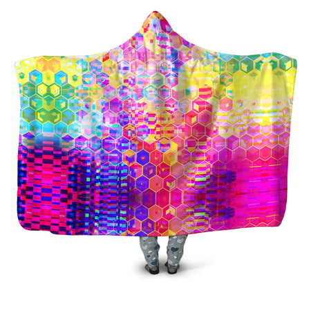 Art Designs Works - Spectral Cubes Hooded Blanket