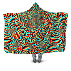 Trippy Swirl Hooded Blanket