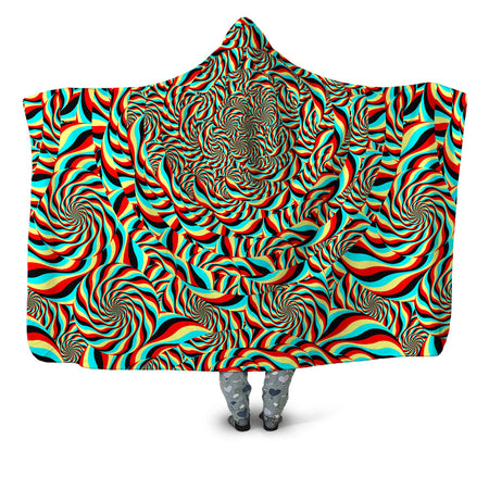 Art Designs Works - Trippy Swirl Hooded Blanket