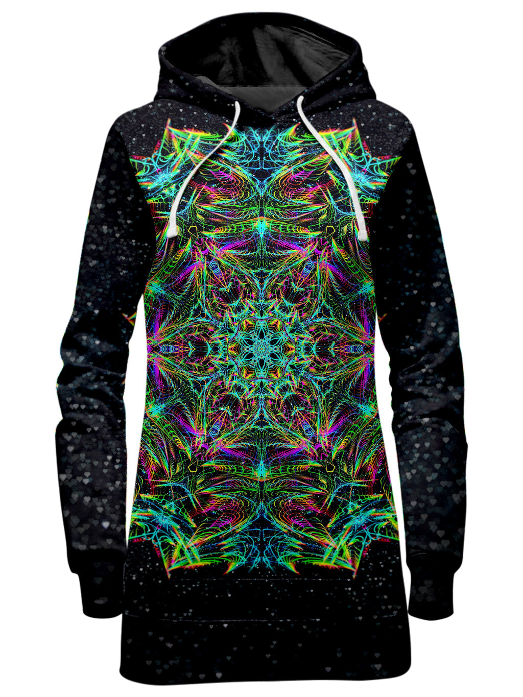 Green Warp Hoodie Dress Art Designs Works Epic Hoodie
