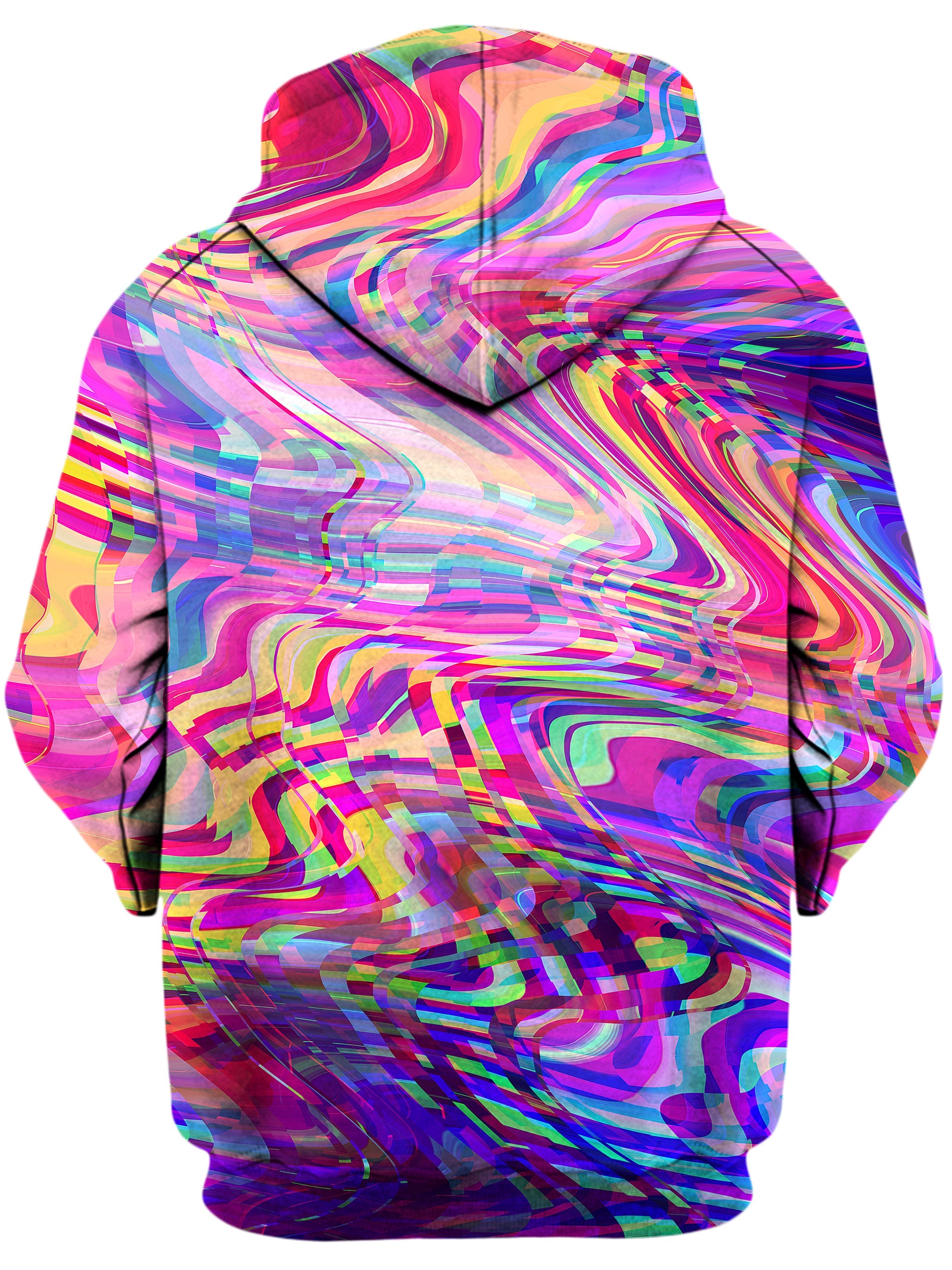 Glitch Waves Unisex Zip-Up Hoodie Art Designs Works Epic Hoodie