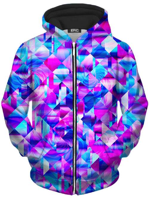 Blossom Trippy Unisex Zip-Up Hoodie Art Designs Works Epic Hoodie