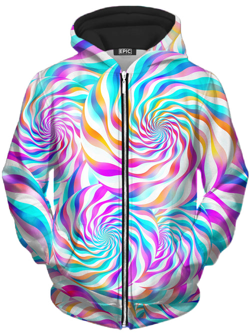 Cloud Surfing Unisex Zip-Up Hoodie Art Designs Works Epic Hoodie