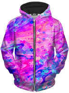 Cotton Candy Wash Unisex Zip-Up Hoodie Art Designs Works Epic Hoodie