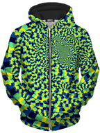 Green Portal Unisex Zip-Up Hoodie Art Designs Works Epic Hoodie
