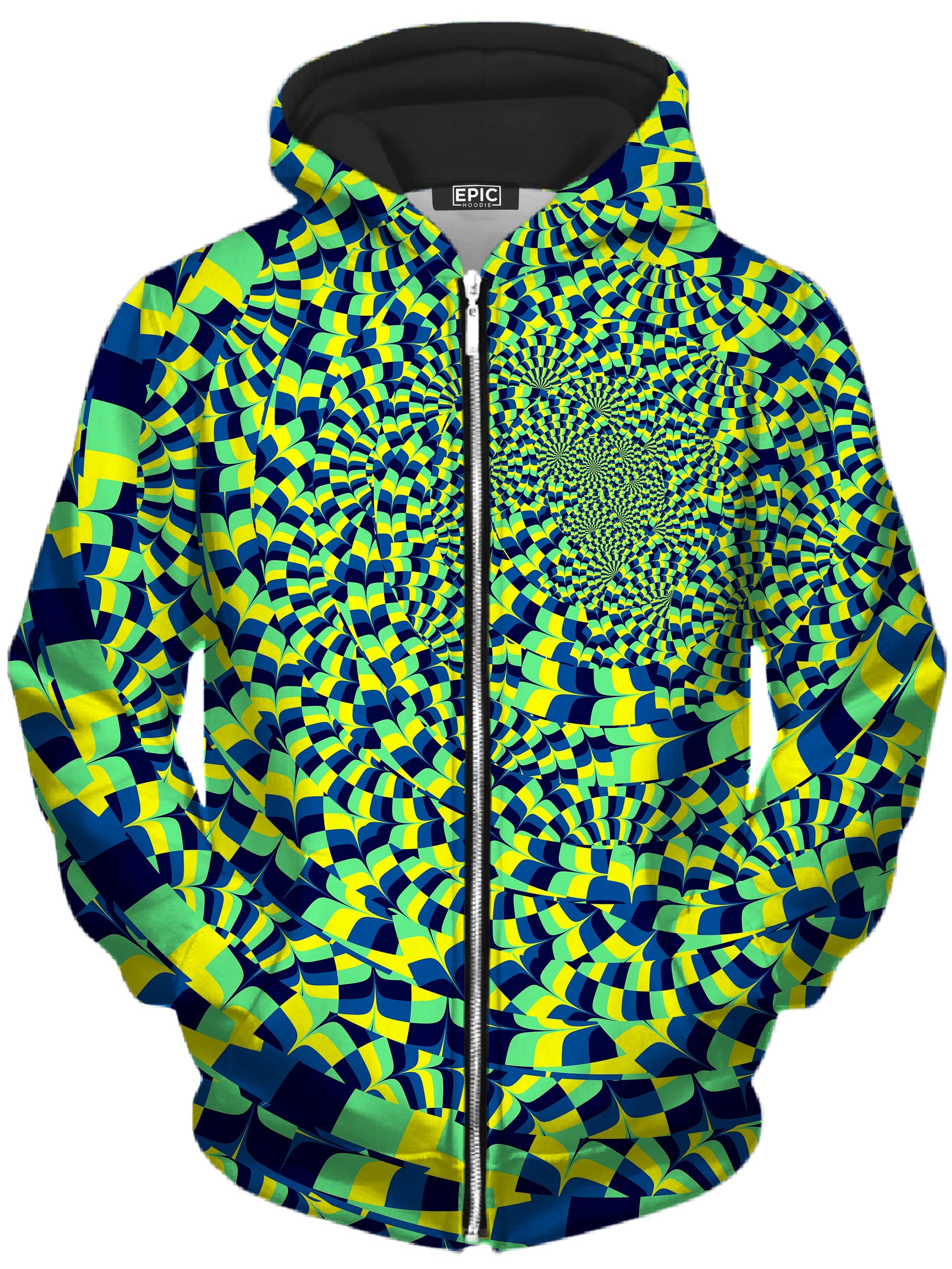 Green Portal Unisex Zip-Up Hoodie Art Designs Works Epic Hoodie