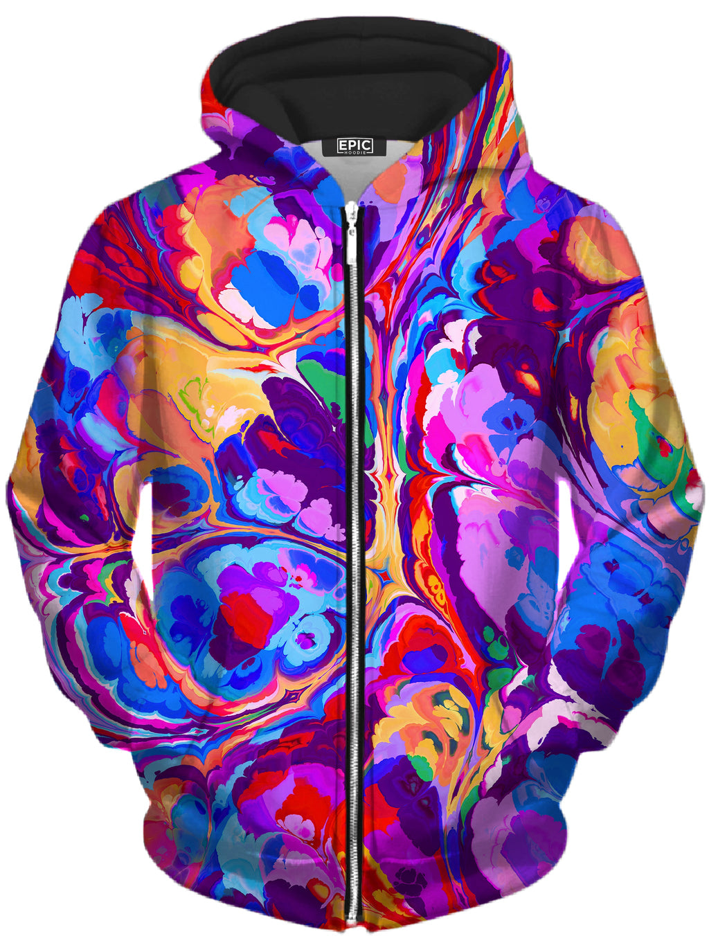 Overflow Unisex Zip-Up Hoodie Art Designs Works Epic Hoodie
