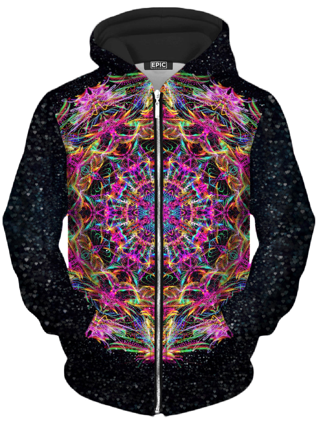 Pastel Warp Unisex Zip-Up Hoodie Art Designs Works Epic Hoodie