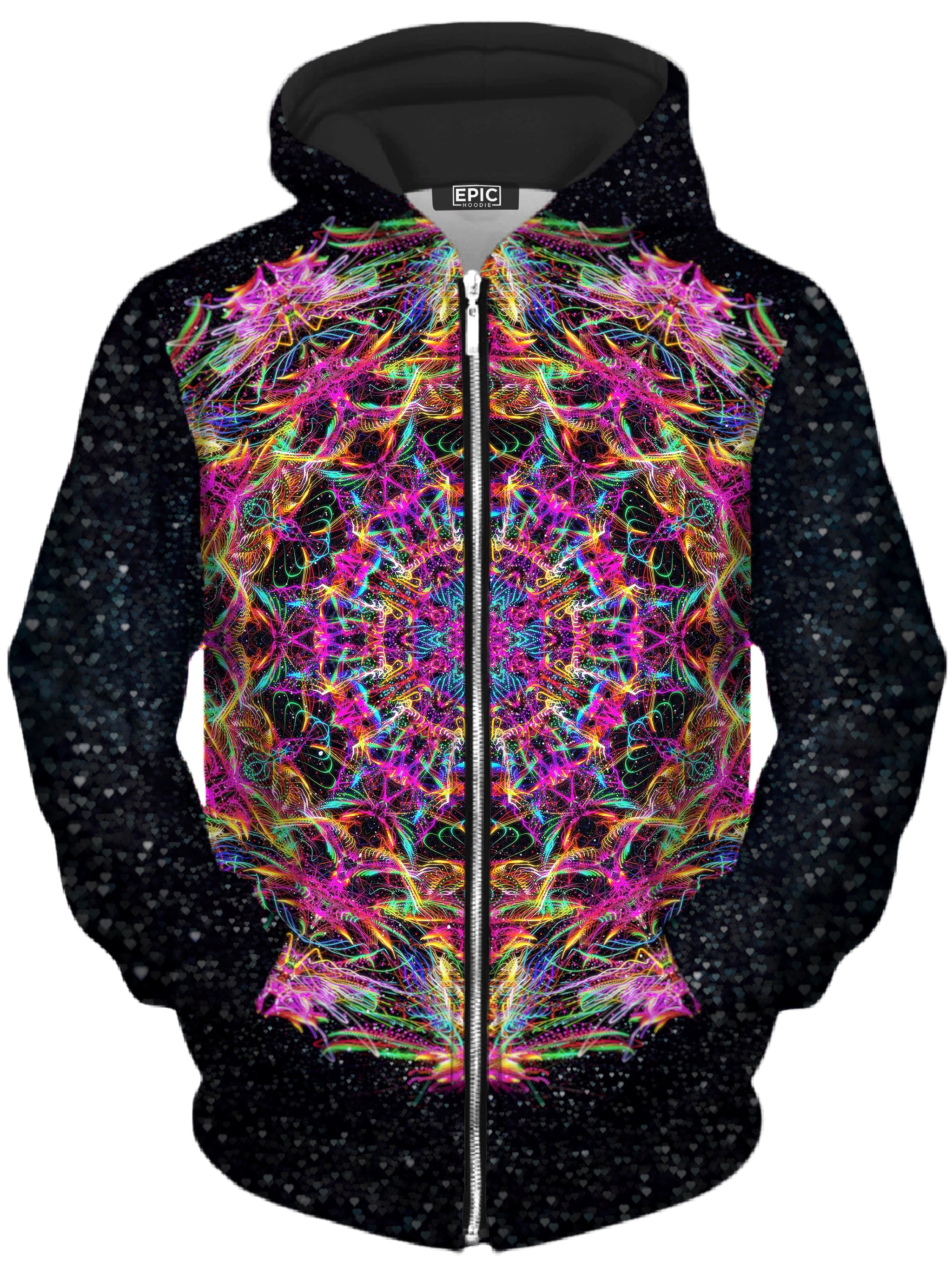 Pastel Warp Unisex Zip-Up Hoodie Art Designs Works Epic Hoodie